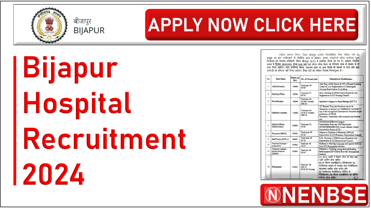 Bijapur Hospital Recruitment 2024